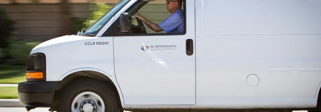 KIC Refrigeration service vehicle serving Uniontown area